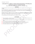 Cover page: A Metaheuristic Adaptive Cubature Based Algorithm to Find Bayesian Optimal Designs for Nonlinear Models