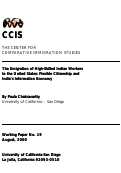 Cover page: The Emigration of High-Skilled Indian Workers to the United States: Flexible Citizenship and India's Information Economy