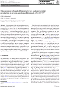 Cover page of Measurement of multidifferential cross sections for dijet production in proton-proton collisions at  s = 13  Te  V.