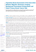 Cover page: Population-Based Assessment of the Association Between Magnetic Resonance Imaging Background Parenchymal Enhancement and Future Primary Breast Cancer Risk