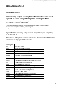 Cover page of “Unlawful Bribes?”: A documentary analysis showing British American Tobacco’s use of payments to secure policy and competitive advantage in Africa