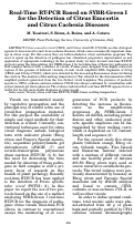 Cover page: Real-Time RT-PCR Based on SYBR-Green I for the Detection of Citrus Exocortis and Citrus Cachexia Diseases