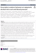 Cover page: Association analysis between an epigenetic alcohol risk score and blood pressure