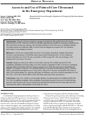 Cover page: Access to and Use of Point-of-Care Ultrasound  in the Emergency Department