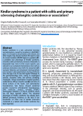 Cover page: Kindler syndrome in a patient with colitis and primary sclerosing cholangitis: coincidence or association?