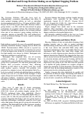 Cover page: Individual and Group Decision-Making on an Optimal Stopping Problem