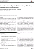 Cover page: Associations Between Cigarette Print Advertising and Smoking Initiation Among African Americans