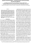 Cover page: Quantum Sequential Sampler: a dynamical model for human probability reasoning and judgments