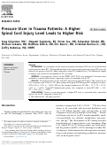 Cover page: Pressure Ulcer in Trauma Patients: A Higher Spinal Cord Injury Level Leads to Higher Risk.