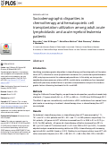 Cover page: Sociodemographic disparities in chemotherapy and hematopoietic cell transplantation utilization among adult acute lymphoblastic and acute myeloid leukemia patients