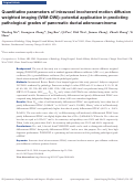 Cover page: Quantitative parameters of intravoxel incoherent motion diffusion weighted imaging (IVIM-DWI): potential application in predicting pathological grades of pancreatic ductal adenocarcinoma.