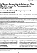 Cover page: Is There a Gender Gap in Outcomes After Hip Arthroscopy for Femoroacetabular Impingement? Assessment of Clinically Meaningful Improvements in a Prospective Cohort.