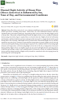Cover page: Diurnal Flight Activity of House Flies (Musca domestica) is Influenced by Sex, Time of Day, and Environmental Conditions