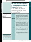 Cover page: Extravasated Contrast Material in Penetrating Abdominopelvic Trauma: Dual-Contrast Dual-Energy CT for Improved Diagnosis—Preliminary Results in an Animal Model