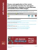 Cover page: Theory and application of the vector pair correlation function for real-space crystallographic analysis of order/disorder correlations from STEM images