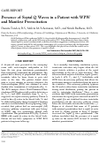 Cover page: Presence of Septal Q Waves in a Patient with WPW and Manifest Preexcitation