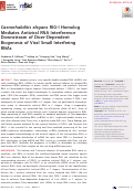 Cover page: Caenorhabditis elegans RIG-I Homolog Mediates Antiviral RNA Interference Downstream of Dicer-Dependent Biogenesis of Viral Small Interfering RNAs