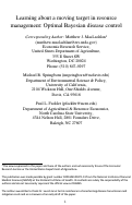 Cover page: Learning about a Moving Target in Resource Management: Optimal Bayesian Disease Control