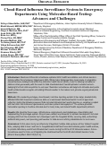 Cover page: Cloud-Based Influenza Surveillance System in Emergency Departments Using Molecular-Based Testing: Advances and Challenges