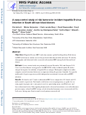 Cover page: A case-control study of risk factors for incident hepatitis B virus infection in South African blood donors.