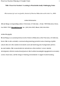 Cover page: Preservice Teachers’ Learning to Plan Intellectually Challenging Tasks