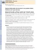 Cover page: Regional white matter microstructure in very preterm infants: predictors and 7 year outcomes.