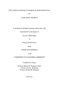 Cover page: Solar Adoption and Energy Consumption in the Residential Sector