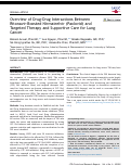 Cover page: Overview of Drug-Drug Interactions Between Ritonavir-Boosted Nirmatrelvir (Paxlovid) and Targeted Therapy and Supportive Care for Lung Cancer