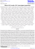 Cover page: Planck 2013 results. XVI. Cosmological parameters