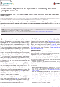 Cover page: Draft Genome Sequence of the Pyridinediol-Fermenting Bacterium Synergistes jonesii 78-1