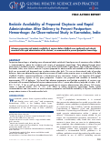 Cover page: Bedside Availability of Prepared Oxytocin and Rapid Administration After Delivery to Prevent Postpartum Hemorrhage: An Observational Study in Karnataka, India