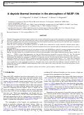 Cover page: Dayside thermal inversion in the atmosphere of WASP-19b