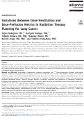 Cover page: Variations Between Dose-Ventilation and Dose-Perfusion Metrics in Radiation Therapy Planning for Lung Cancer