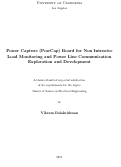 Cover page: Power Capture (PowCap) Board for Non Intrusive Load Monitoring and Power Line Communication Exploration and Development