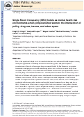 Cover page: Single Room Occupancy (SRO) hotels as mental health risk environments among impoverished women: the intersection of policy, drug use, trauma, and urban space