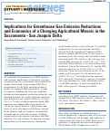 Cover page: Implications for Greenhouse Gas Emission Reductions and Economics of a Changing Agricultural Mosaic in the Sacramento–San Joaquin Delta