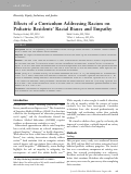 Cover page: Effects of a Curriculum Addressing Racism on Pediatric Residents' Racial Biases and Empathy.