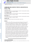 Cover page: Community Disclosure by People Living With HIV in Rural China.