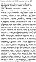 Cover page: CORTICOTROPIN-RELEASING HORMONE-RECEPTOR ANTAGONIST IS EFFECTIVE FOR FEBRILE SEIZURES IN THE INFANT RAT