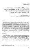 Cover page: L’Ittiofauna continentale dell’Appennino umbro-marchigiano, barriera semipermeabile allo scambio di componenti primarie tra gli opposti versanti dell’Italia centrale