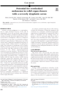 Cover page: Potential for overlooked melanoma in solid organ donors with a severely dysplastic nevus.