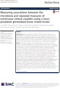 Cover page: Measuring associations between the microbiota and repeated measures of continuous clinical variables using a lasso-penalized generalized linear mixed model