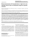Cover page: Mesenchymal stem cell transplantation in tight-skin mice identifies miR-151-5p as a therapeutic target for systemic sclerosis