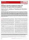 Cover page: Variant to function mapping at single-cell resolution through network propagation