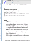 Cover page: Development and External Validation of a Risk Calculator for Prediction of Major Complications and Readmission After Anterior Cervical Discectomy and Fusion