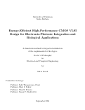 Cover page: Energy-Efficient High-Performance CMOS VLSI Design for Electronic-Photonic Integration and Biological Applications