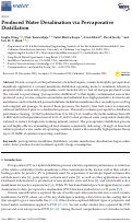 Cover page: Produced Water Desalination via Pervaporative Distillation