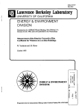 Cover page: Measurement of the Exterior Convective Film Coefficient for Windows in Low-Rise Buildings