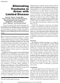 Cover page: Eliminating trachoma in areas with limited disease.