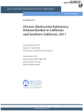 Cover page: Chronic Obstructive Pulmonary Disease Burden in California and Southern California, 2011